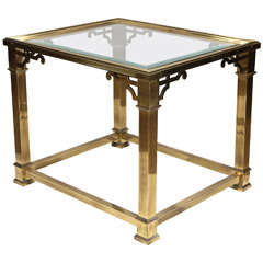 Vintage Mastercraft Brass Side Table