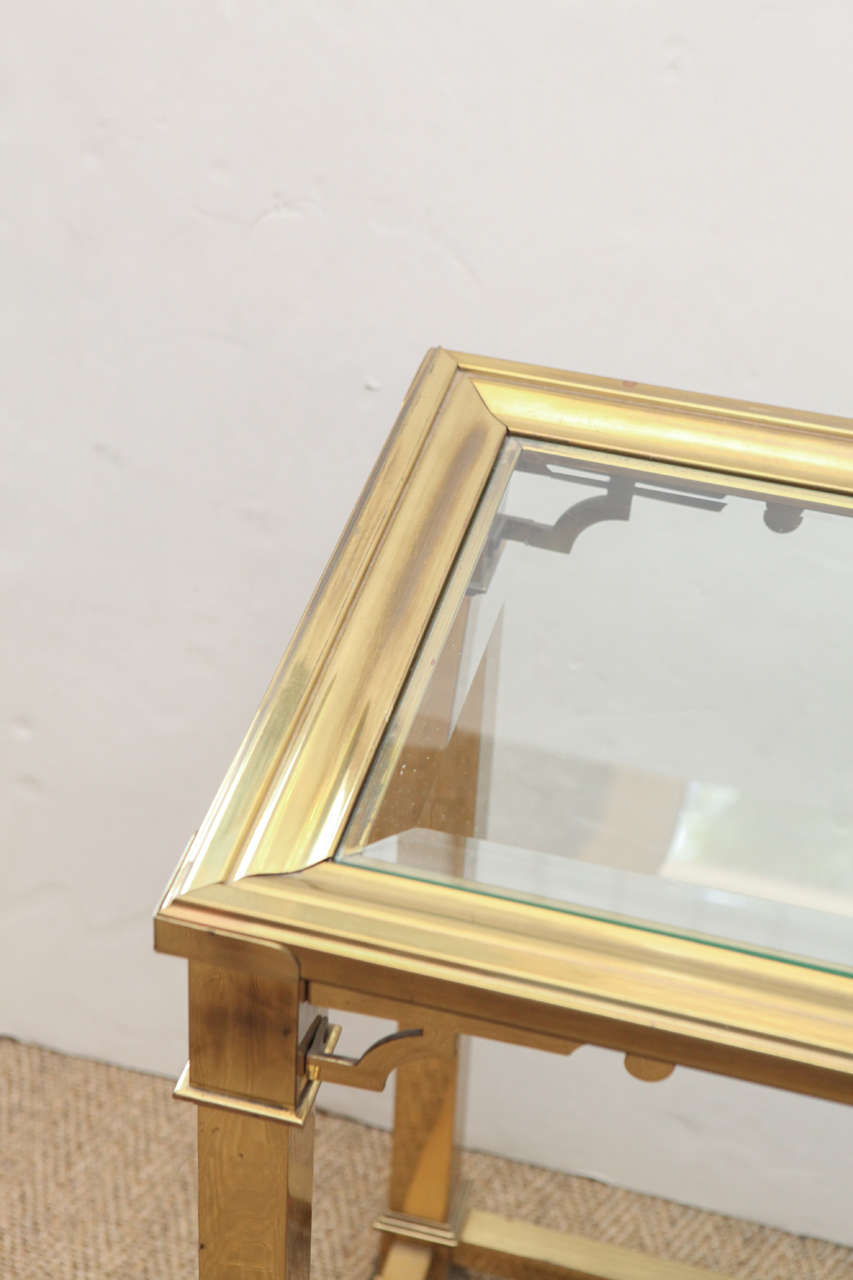 American Vintage Mastercraft Brass Console Table