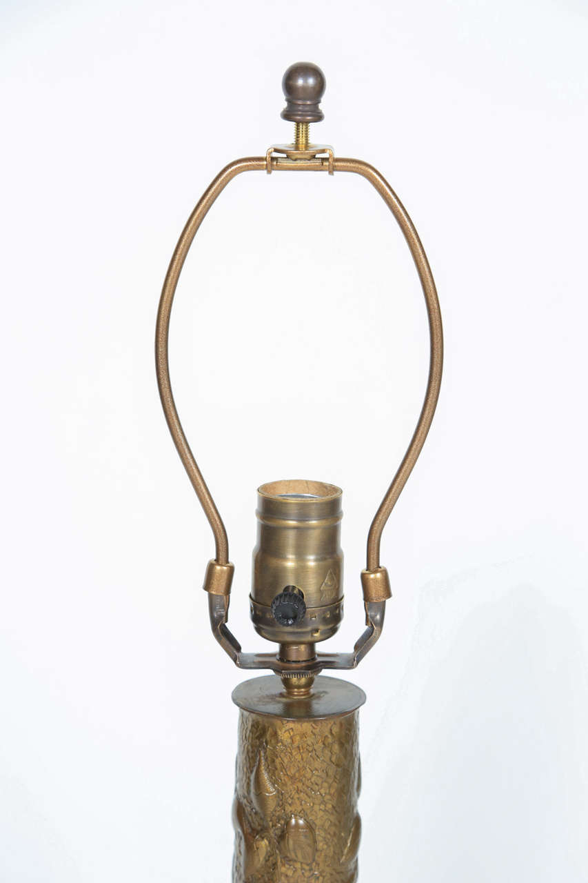Mid-20th Century Pair of Vintage Trench Art Bullet Lamps