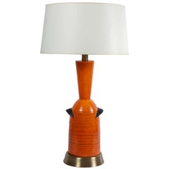 Raymor Orange Pottery Table Lamp