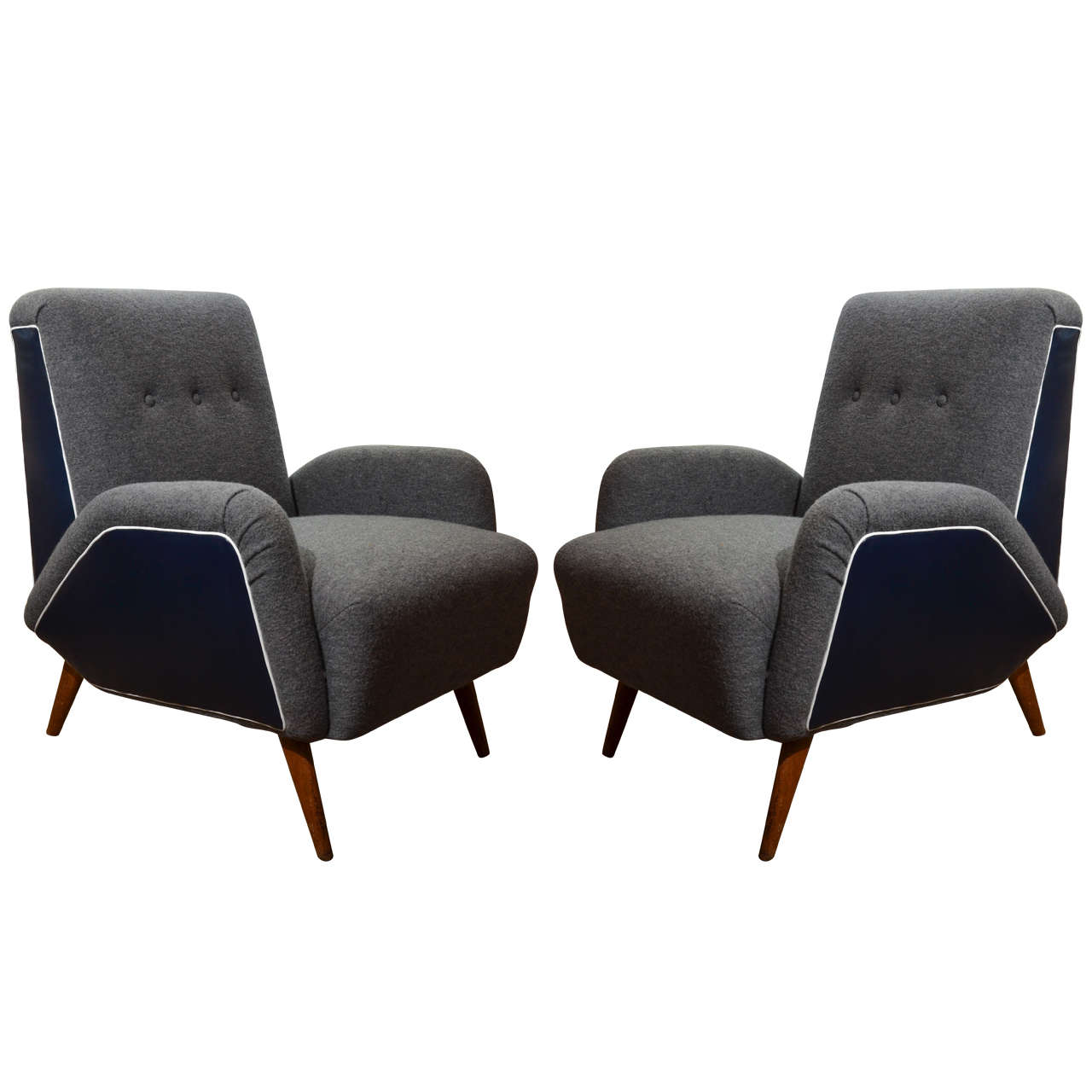 Midcentury Italian Armchairs in the Style of Ico Parisi