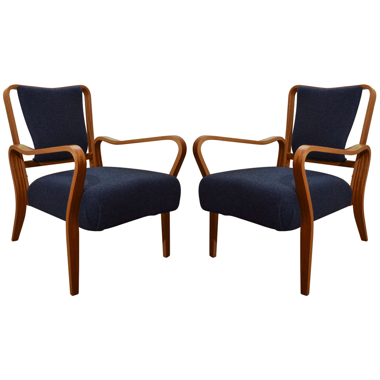 Pair of "Linden" Beech Armchairs by J.A. Jenkins