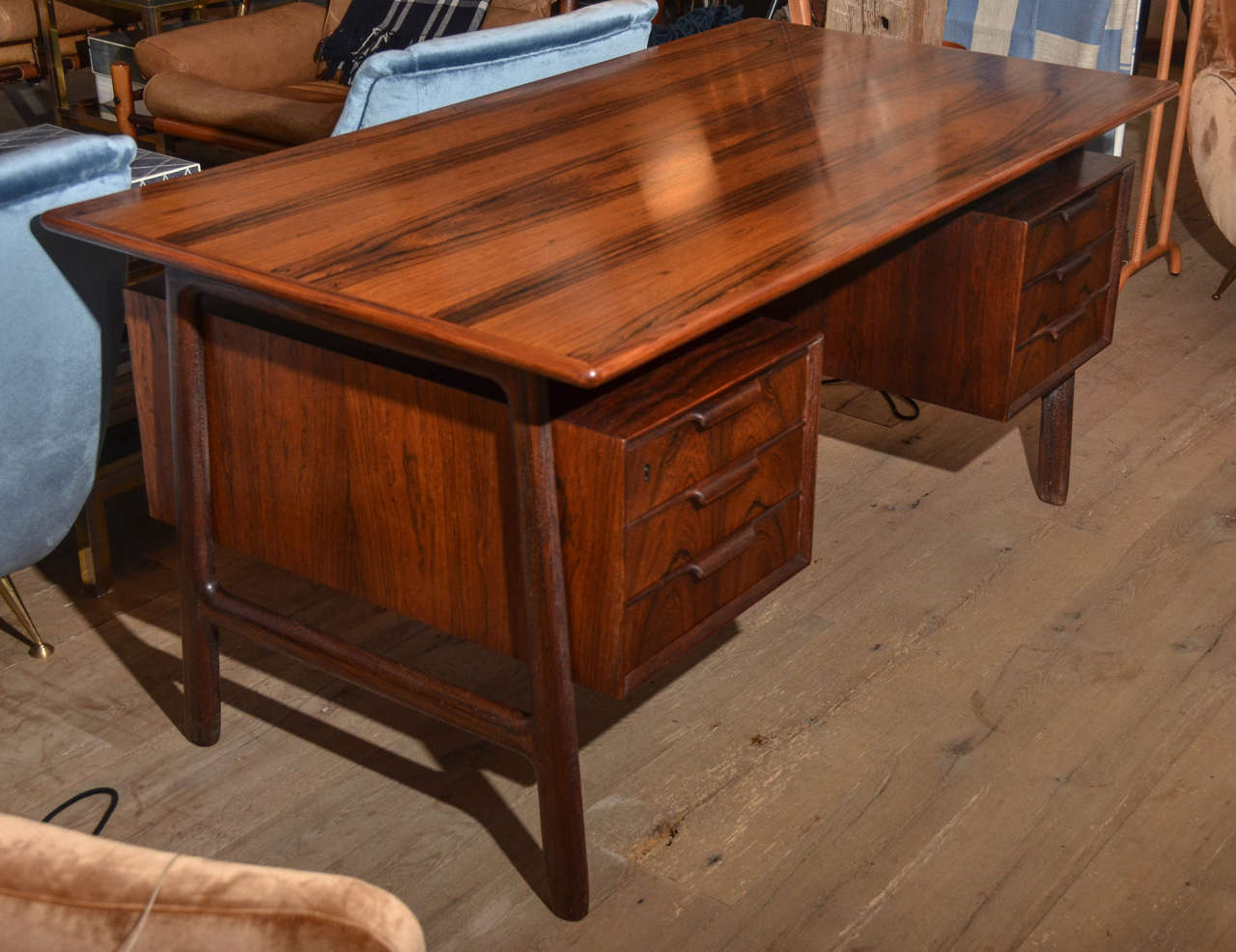 Mid-Century Modern Late 1950's Gunni Omann Rosewood Desk 