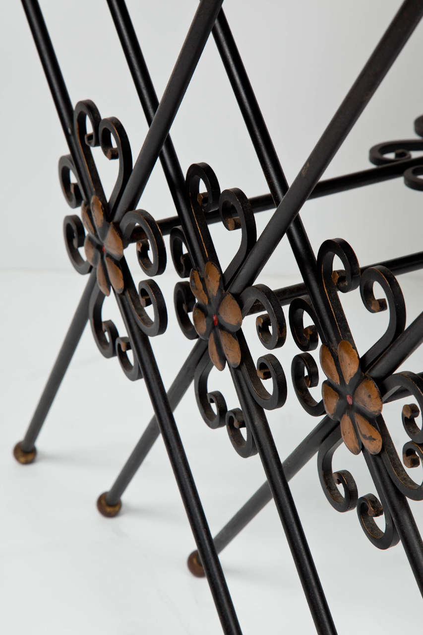 wrought iron stacking tables