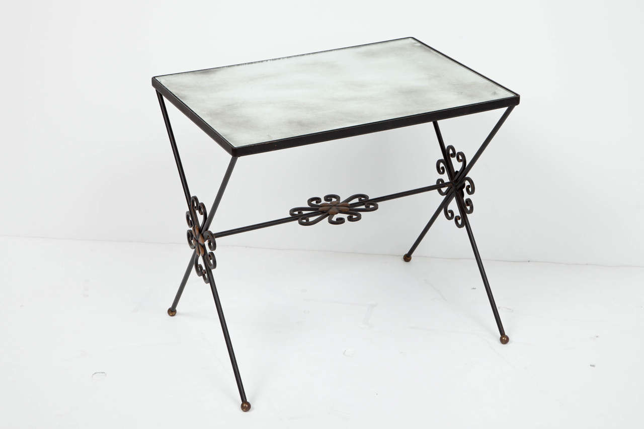 Modern French Wrought Iron Nesting Tables For Sale