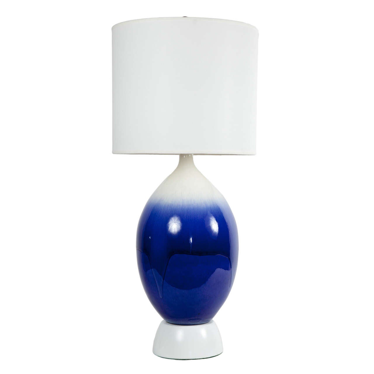 Mid Century Italian Ombre Glazed Ceramic Lamp