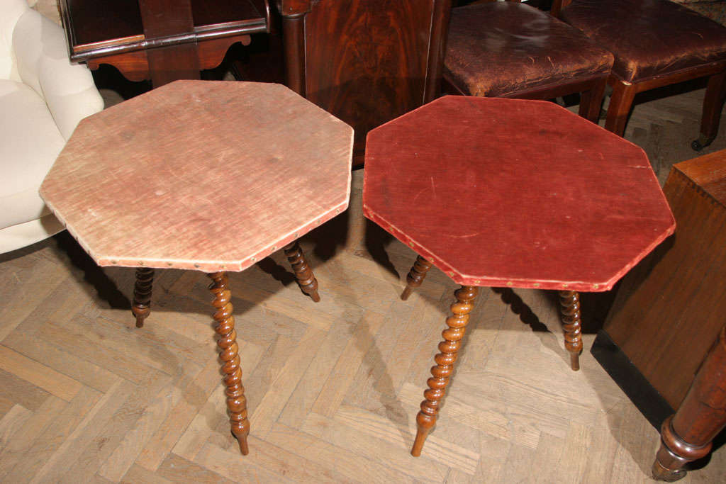 British Arts & Crafts Barley Twist Tables-Pair