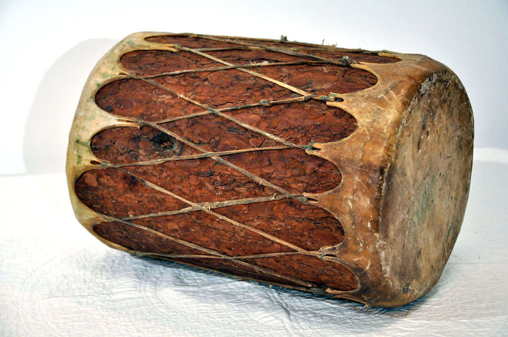 Early 20th Century Hand Made Indian Drum 2