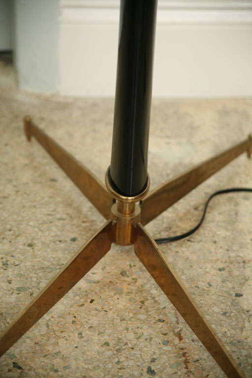 Italian Modern Rosewood and Brass Floor Lamp 6