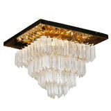 Square Chandelier With Crystals