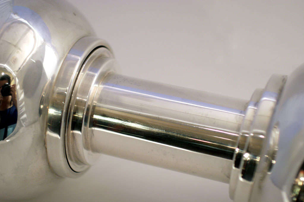Mid-20th Century Asprey Silver Plate Cocktail Shaker in the Shape of a Dumbbell