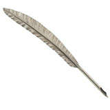 Antique Sterling Silver Presentation Feather Quill Pen