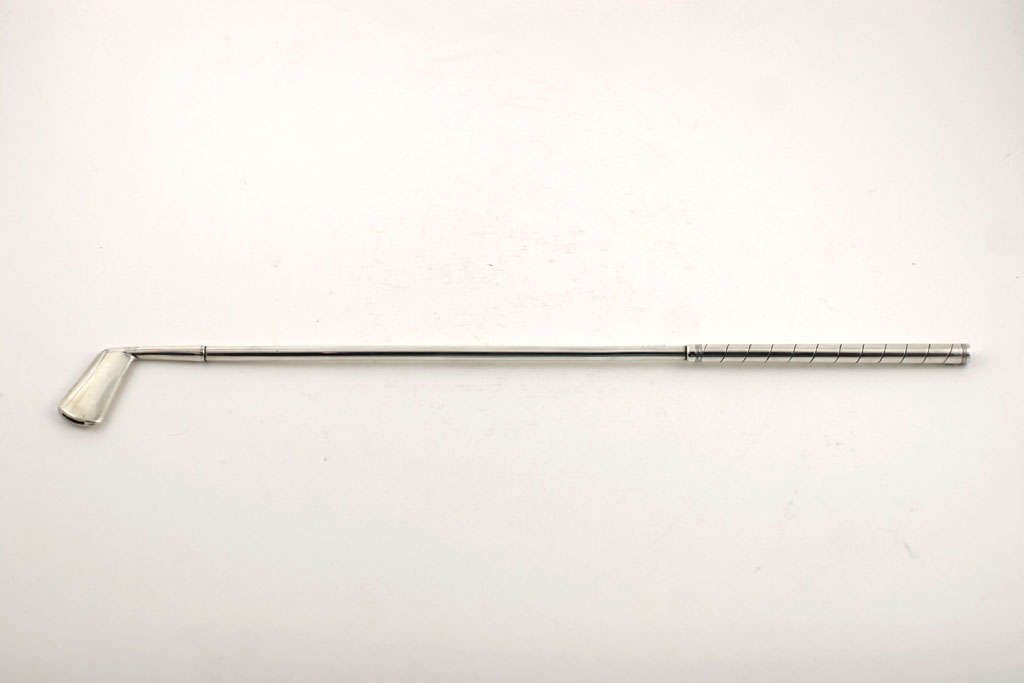 Sterling silver golf putter stirrer made by Goldsmiths and Silversmiths