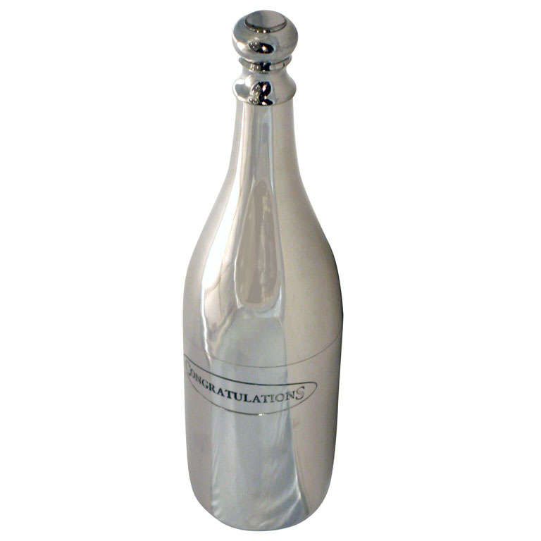 Silver-Plate Champagne Bottle Holder
