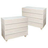 1940
s Cerrused Art Deco White Washed 1 Comode, Cabinet