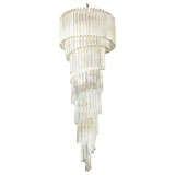 Magnificent Venini Spiral Chandelier