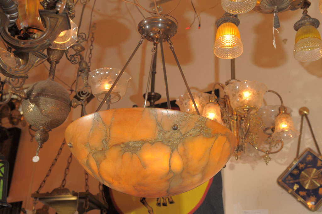 Alabaster Dome Chandelier