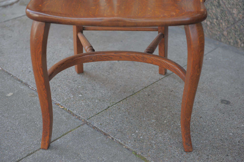 Pair of Oak Office Chairs, Signed Ford and Johnson 2