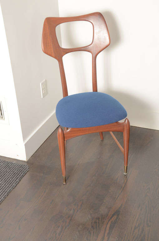 Six Italian Dining Chairs in the Manner of Gio Ponti