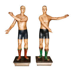 Outstanding and Unusual Pair of Early C19th Spanish Figures
