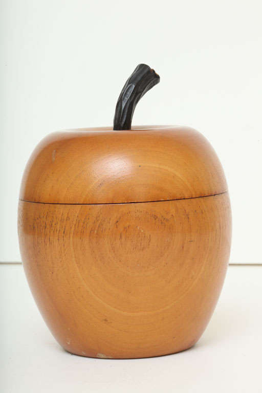 British Wooden Apple Tea Caddy