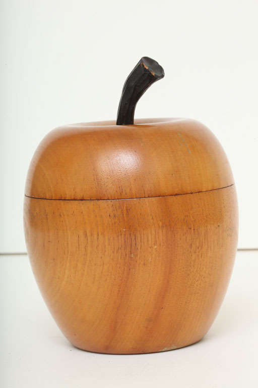 20th Century Wooden Apple Tea Caddy