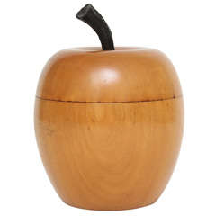 Wooden Apple Tea Caddy