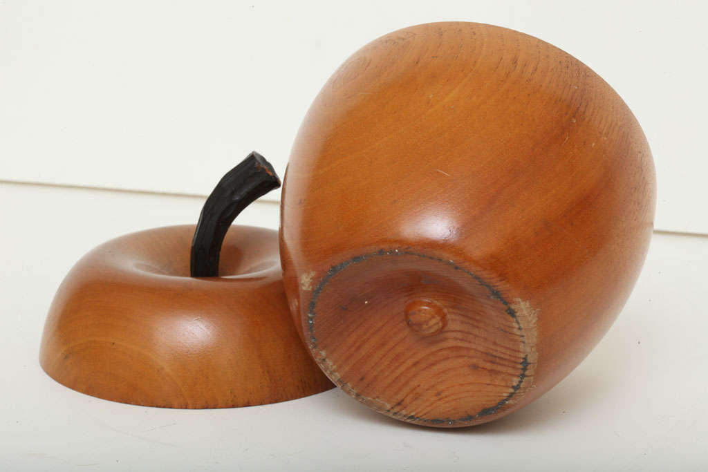Wooden Apple Tea Caddy at 1stdibs