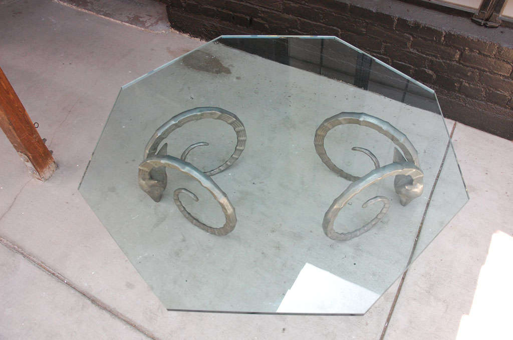 American Ibex Coffee Table with  glass table top