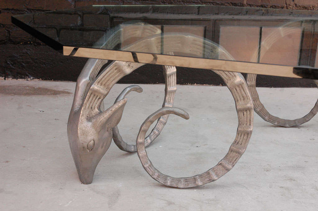 Glass Ibex Coffee Table with  glass table top