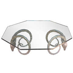 Ibex Coffee Table with  glass table top