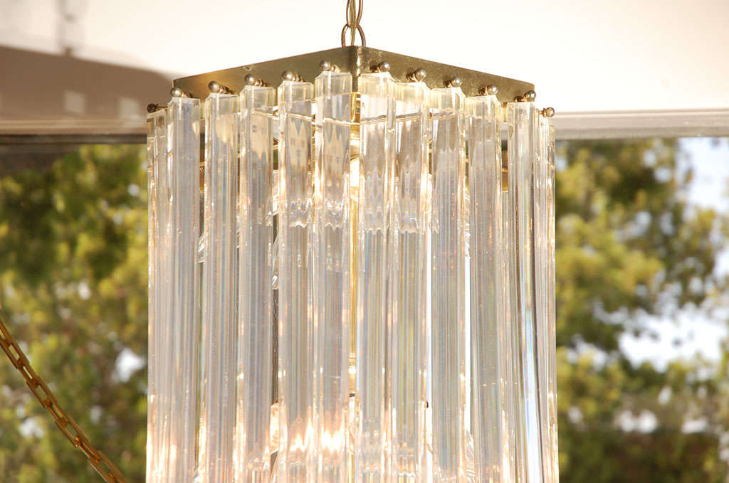 20th Century Tiered Lucite Ribbon Chandelier