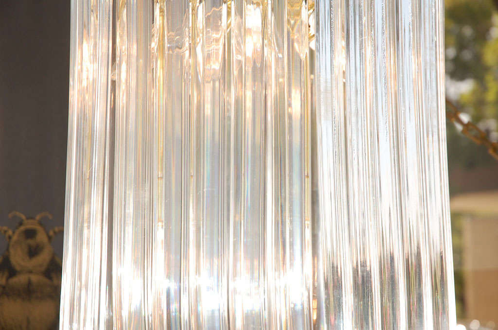 Tiered Lucite Ribbon Chandelier 2