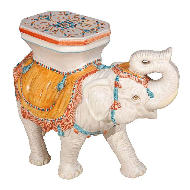 Ceramic Elephant Garden Table at 1stDibs