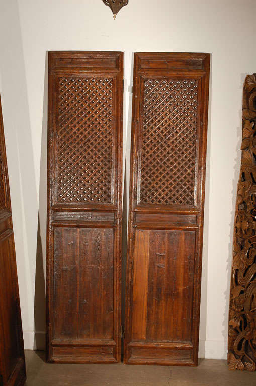 Set of  4 Wooden Screen or Doors Panels