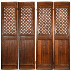 Set of  4 Wooden Screen or Doors Panels