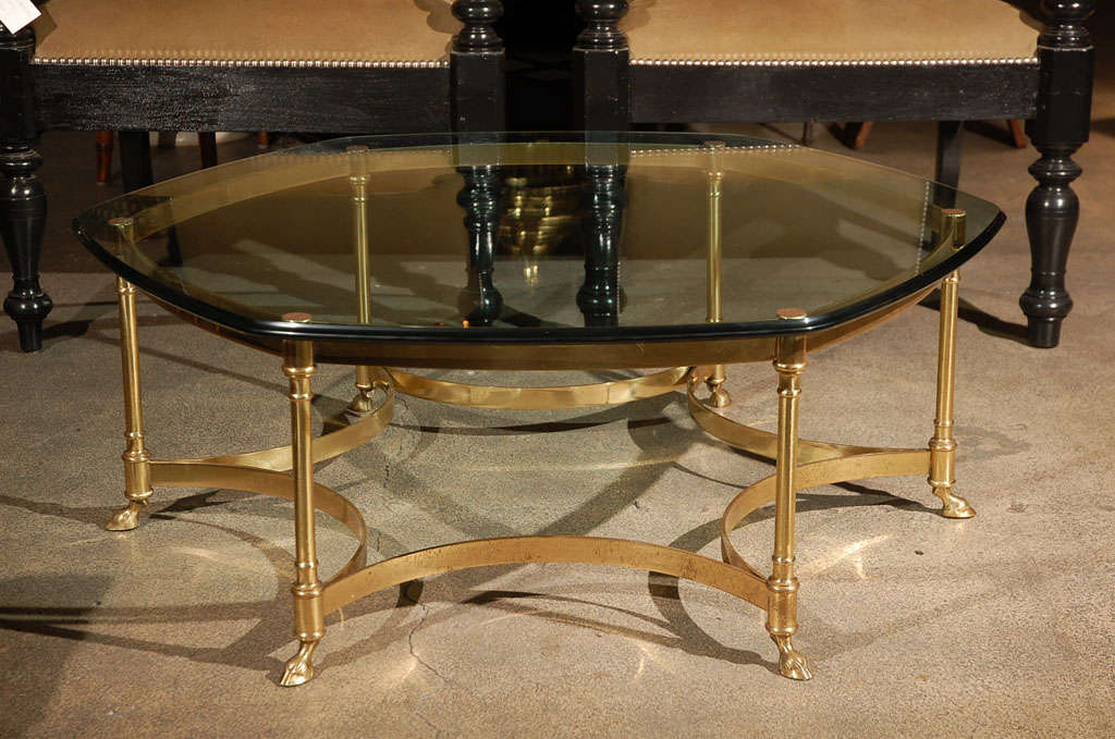 glass octagon coffee table