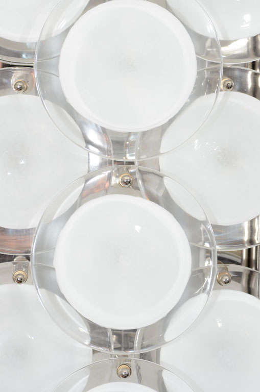 Paire d'appliques à disques longs personnalisées à la manière de Vistosi Neuf - En vente à New York, NY