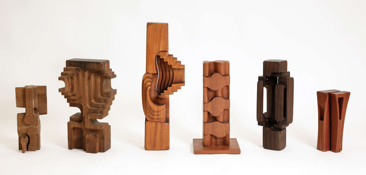 six different sculptures by Brian Wilshire