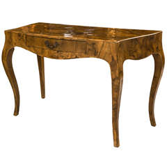 Mid-Century Italian Burledwood Desk