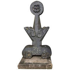 Circa 1880 Architectural Stone Flower Finial