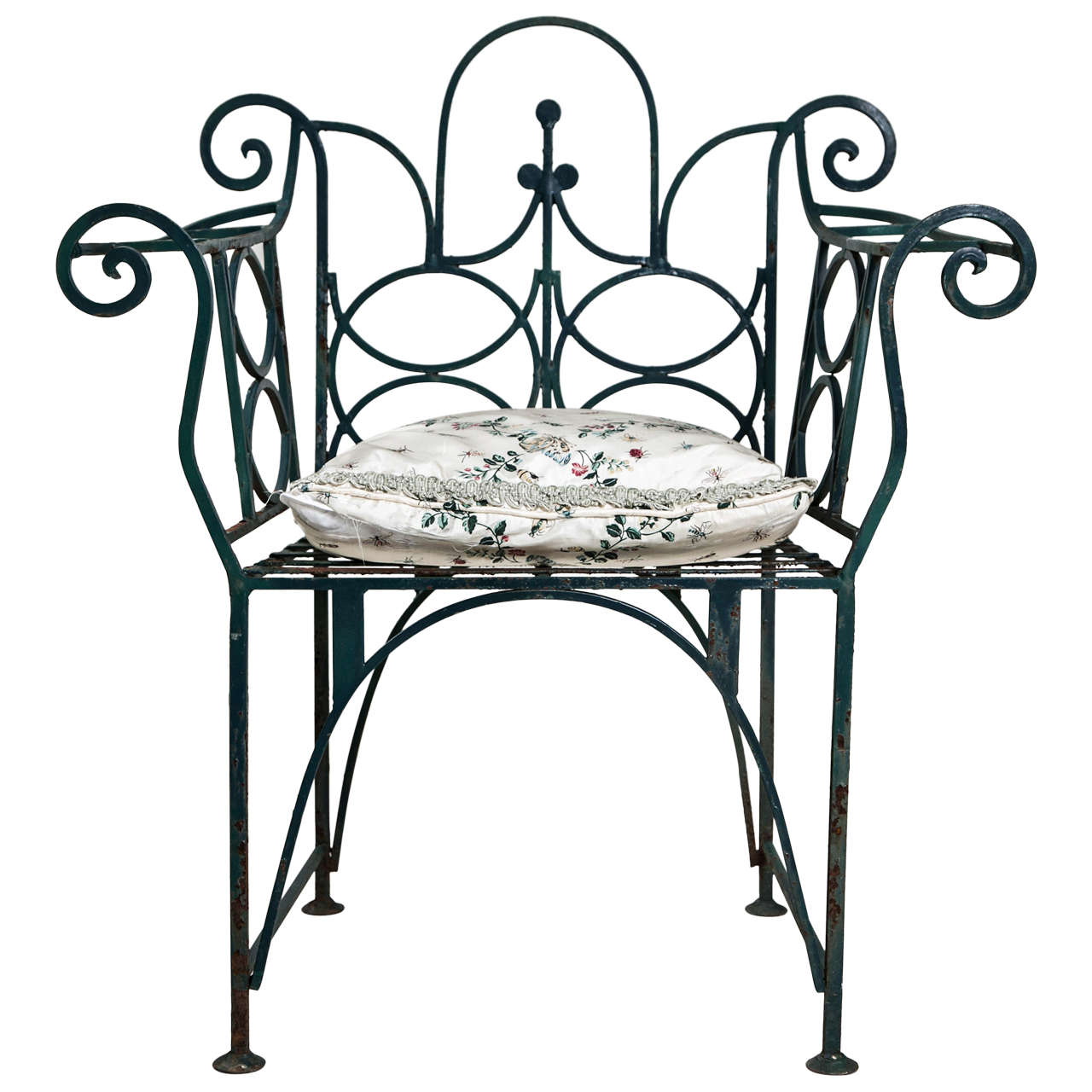 Decorative Iron Garden Chair at 1stdibs