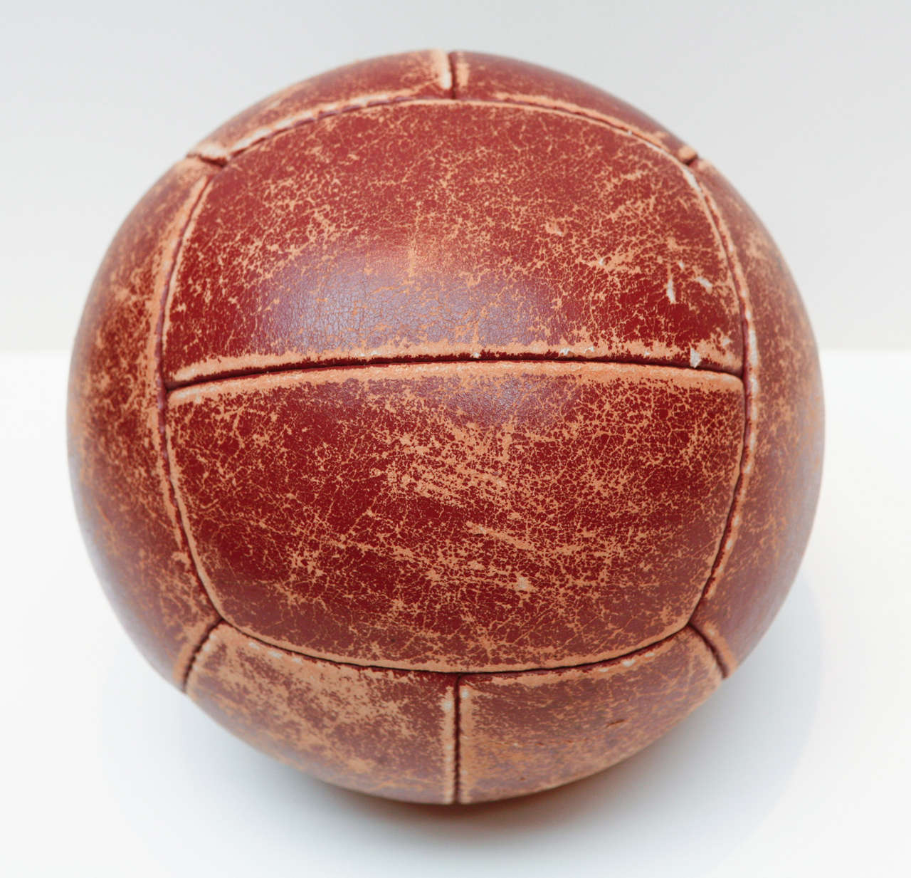 Unknown Vintage Leather Medicine Ball For Sale