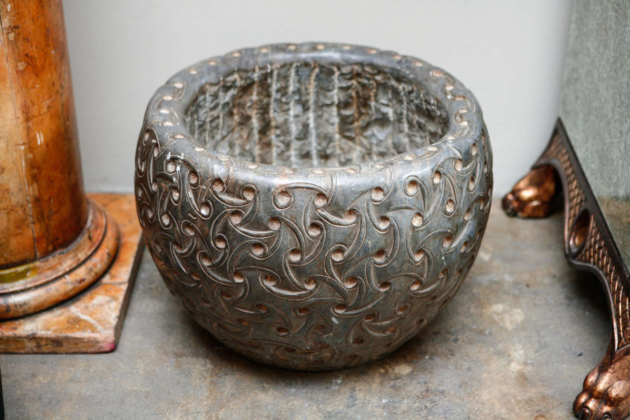 Carved Stone Jardinieres