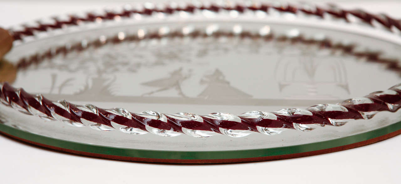 Vintage Etched Dresser Tray at 1stdibs