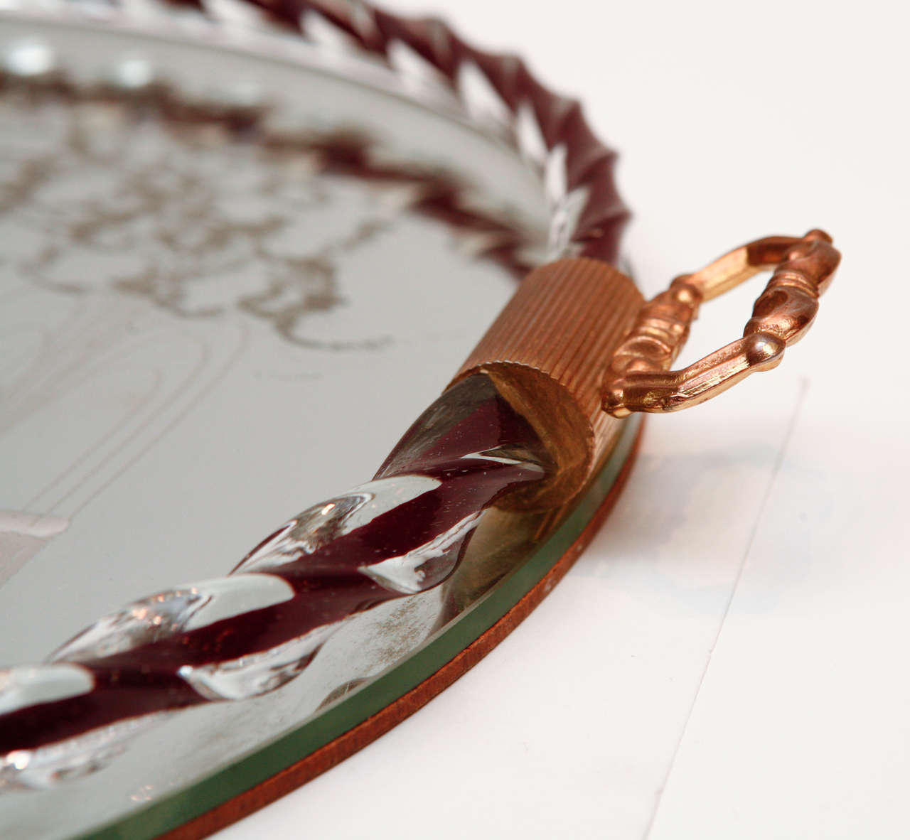 Vintage Etched Dresser Tray at 1stdibs