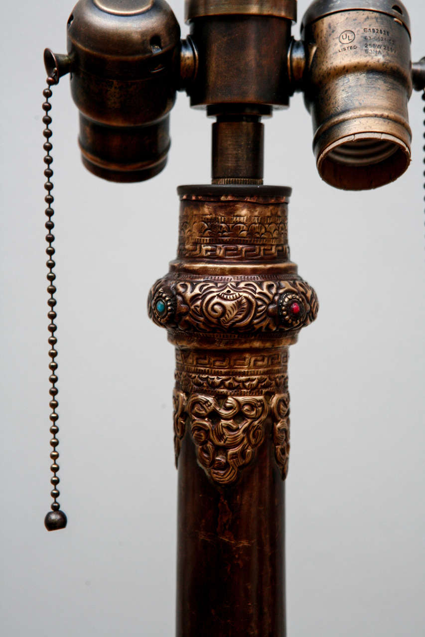 20th Century Tibetan Monk's Trumpet Floor Lamp