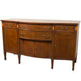 Antique Regency Style Solid Mahogany Buffet Sideboard