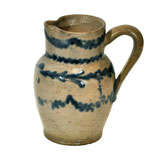 19th Century Pennsylvania Decorated Stoneware Pitcher