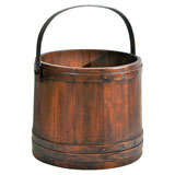 19th Century Large Furkin without Lid with Dark Finish